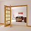 Clear Glazed Internal Folding Door set, (H)2035mm (W)2146mm