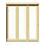 Clear Glazed Softwood Clear pine veneer External 3 Sliding Bi-fold Patio door, (H)2090mm (W)1790mm