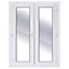 Clear Glazed White uPVC External French Door set, (H)2090mm (W)1190mm