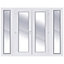 Clear Glazed White uPVC External French Door set, (H)2090mm (W)1790mm