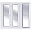 Clear Glazed White uPVC External French Door set, (H)2090mm (W)2390mm