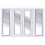 Clear Glazed White uPVC External French Door set, (H)2090mm (W)2690mm