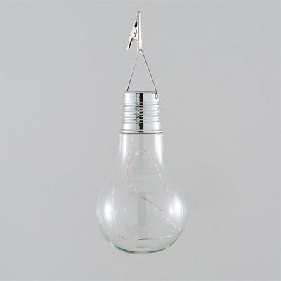 Clear Light bulb Solar-powered LED Outdoor Hanging light