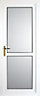 Clear Mid bar White Back door & frame, (H)2055mm (W)840mm
