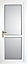 Clear Mid bar White Back door & frame, (H)2055mm (W)840mm