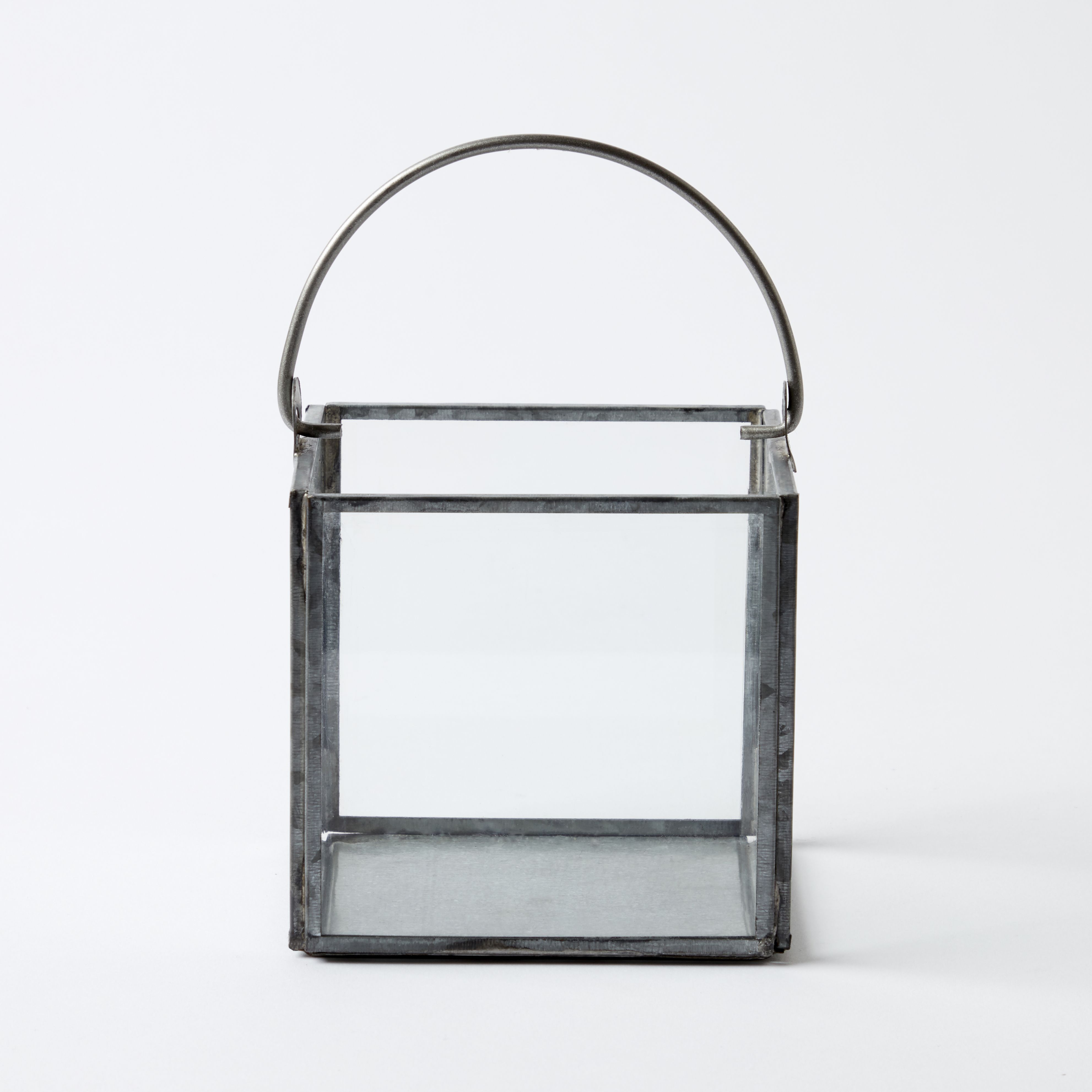 Clear Nickel effect Glass Votive