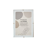Clear Non-framed Clip picture frame (H)18.5cm x (W)13.5cm