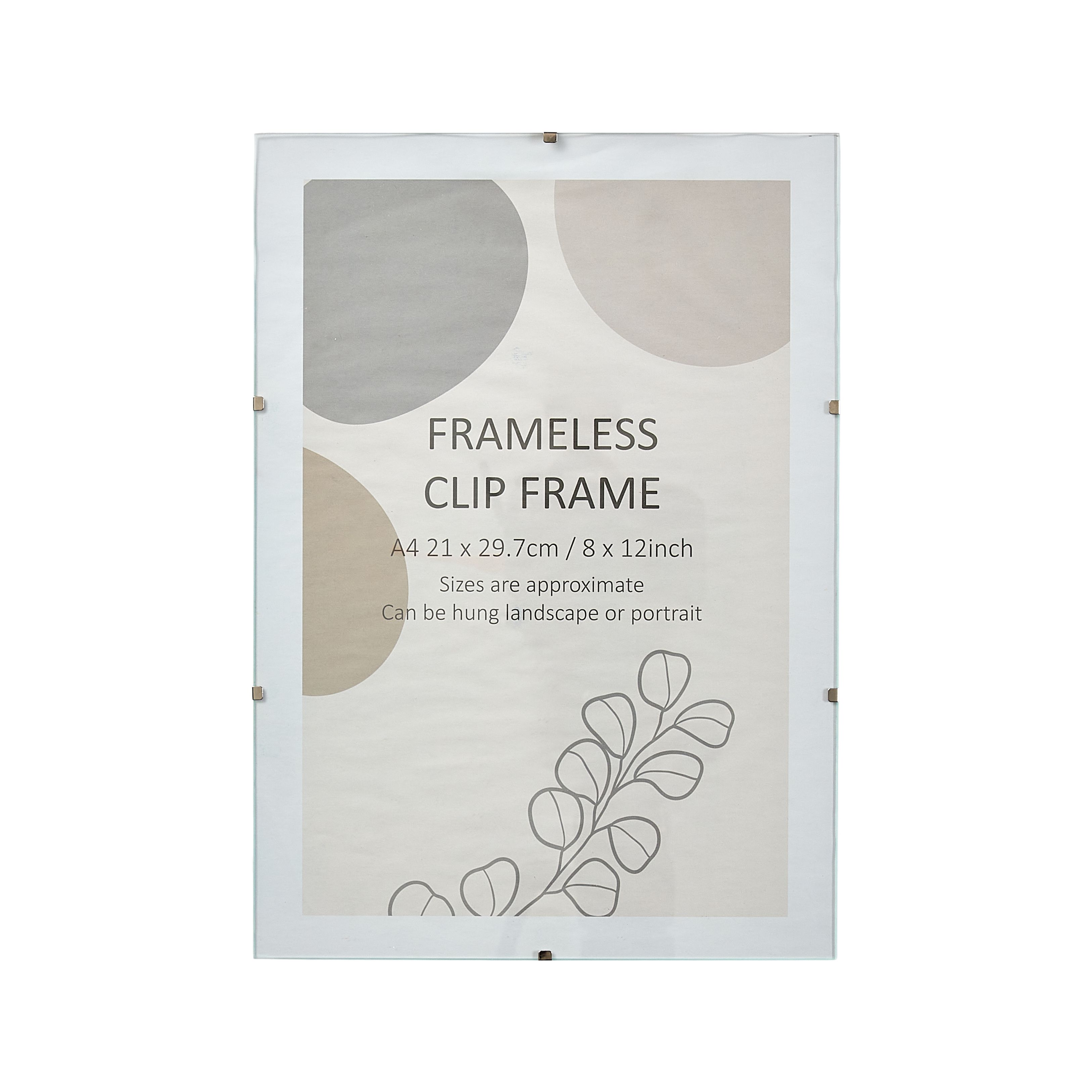 Glass Clip Frame 30cm x 40cm