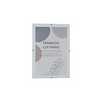 Clear Non-framed Clip picture frame (H)30.5cm x (W)21.5cm