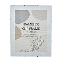 Clear Non-framed Clip picture frame (H)50.5cm x (W)40.5cm