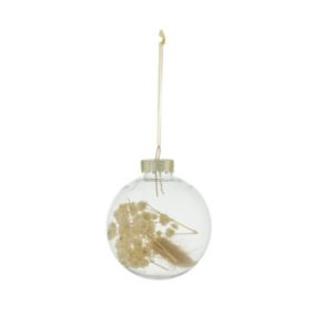 Clear Plastic Dried flower Bauble