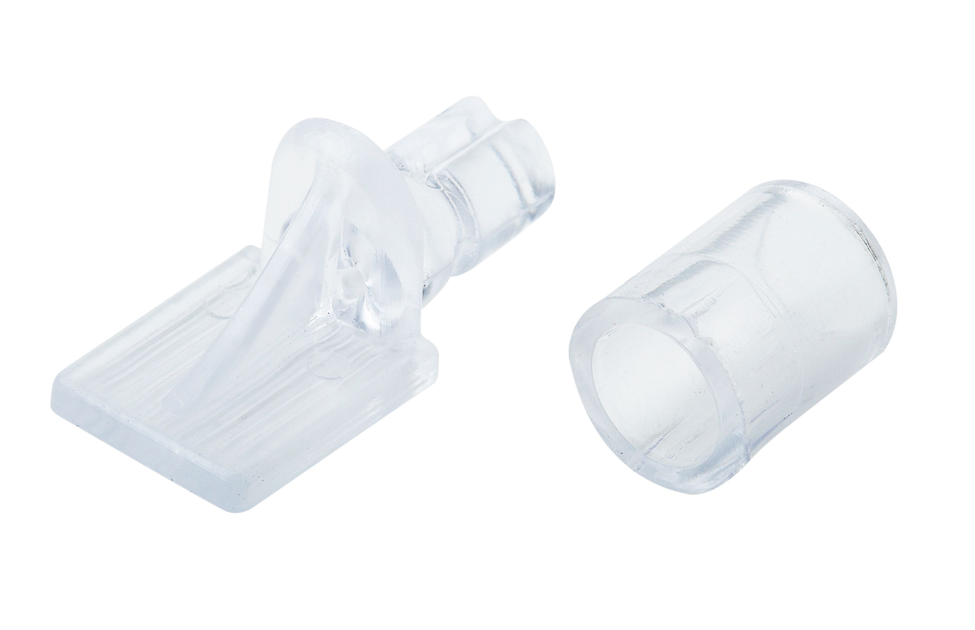 Clear Plastic Shelf support (L)26mm, Pack of 12