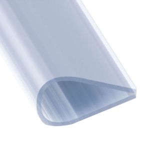 Clear Polyvinyl chloride (PVC) Angle profile, (L)1m (W)15mm (T)1mm