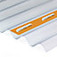 Clear PVC Corrugated Roofing sheet (L)2m (W)950mm (T)0.8mm
