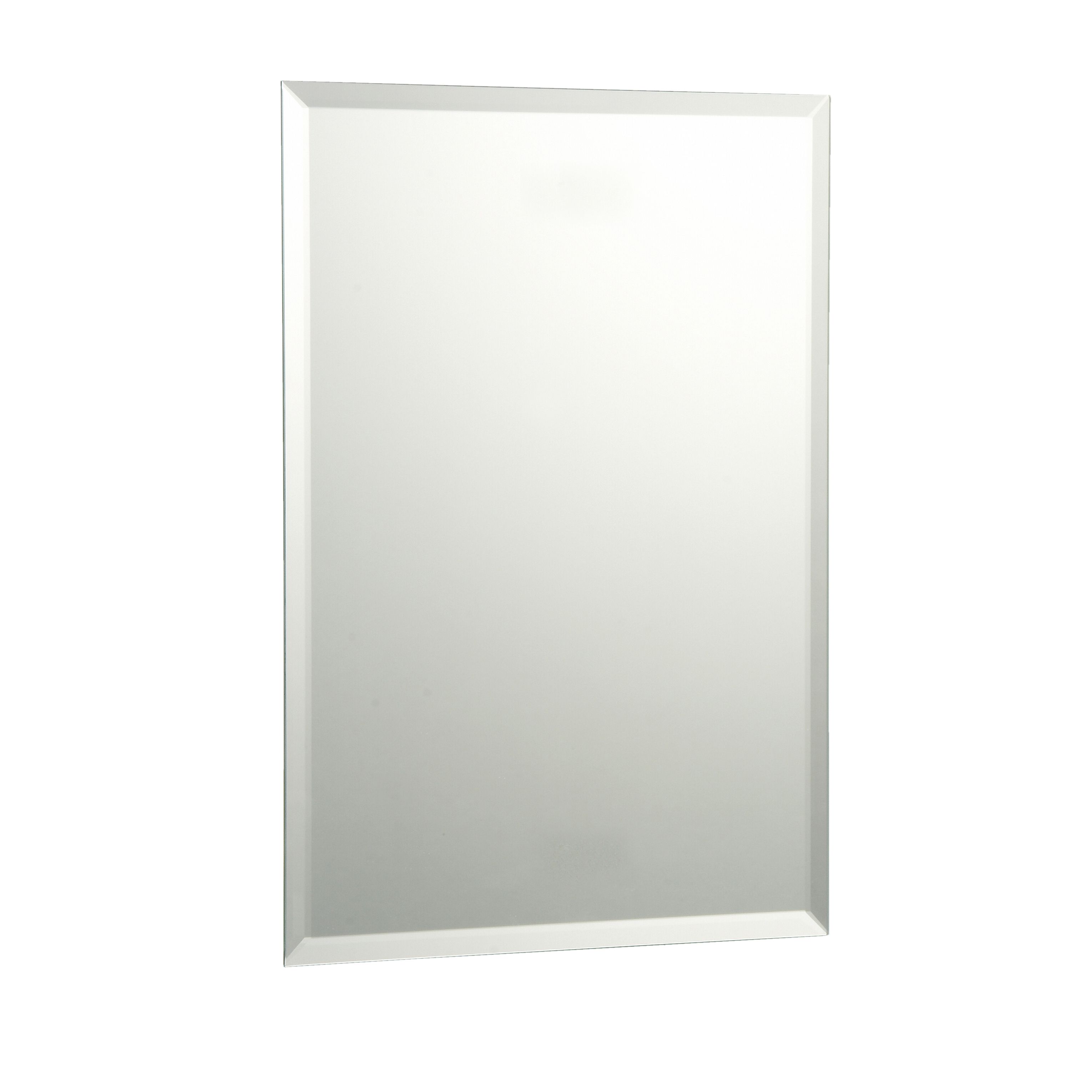 Frameless store beveled mirror