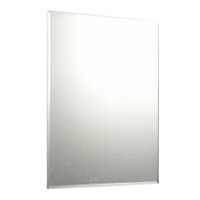 Clear Rectangular Bevelled Frameless Mirror (H)60cm (W)45cm