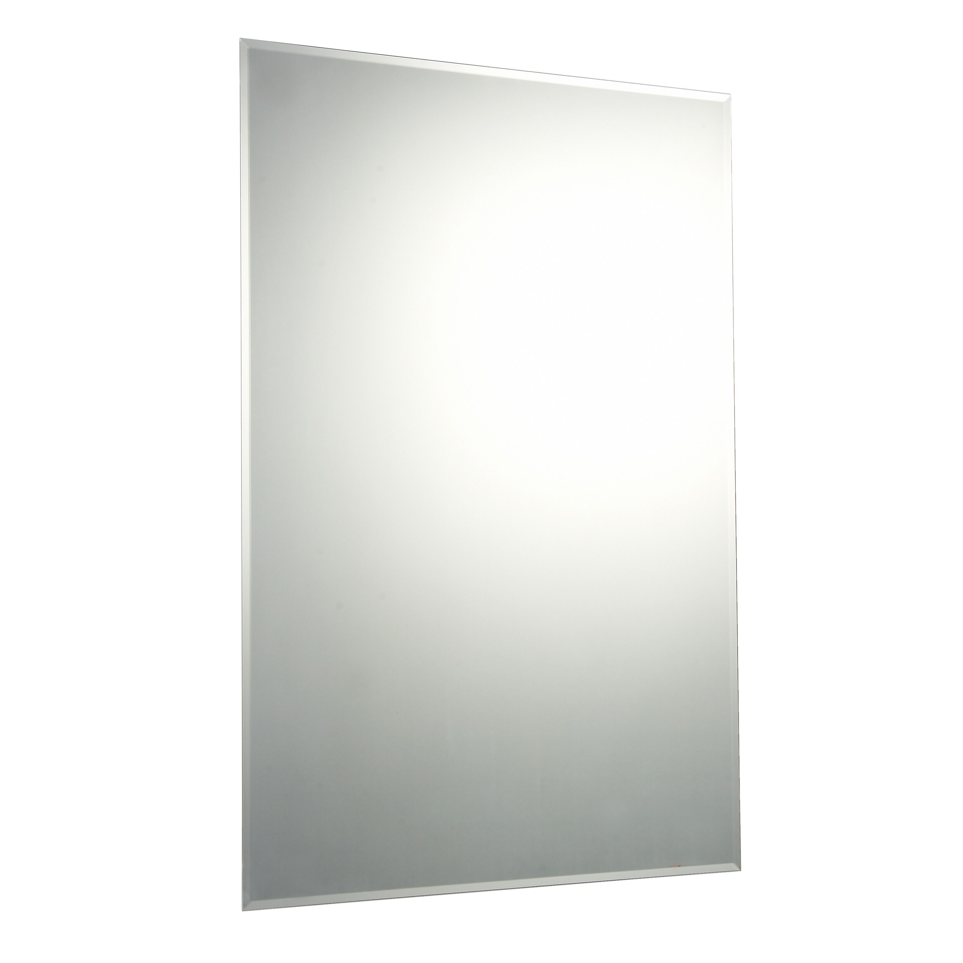 Clear Rectangular Bevelled Frameless Mirror (H)90cm (W)60cm | DIY At B&Q