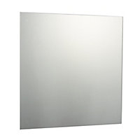 Clear Rectangular Frameless Mirror tile (H)22cm (W)22cm Pack of 4