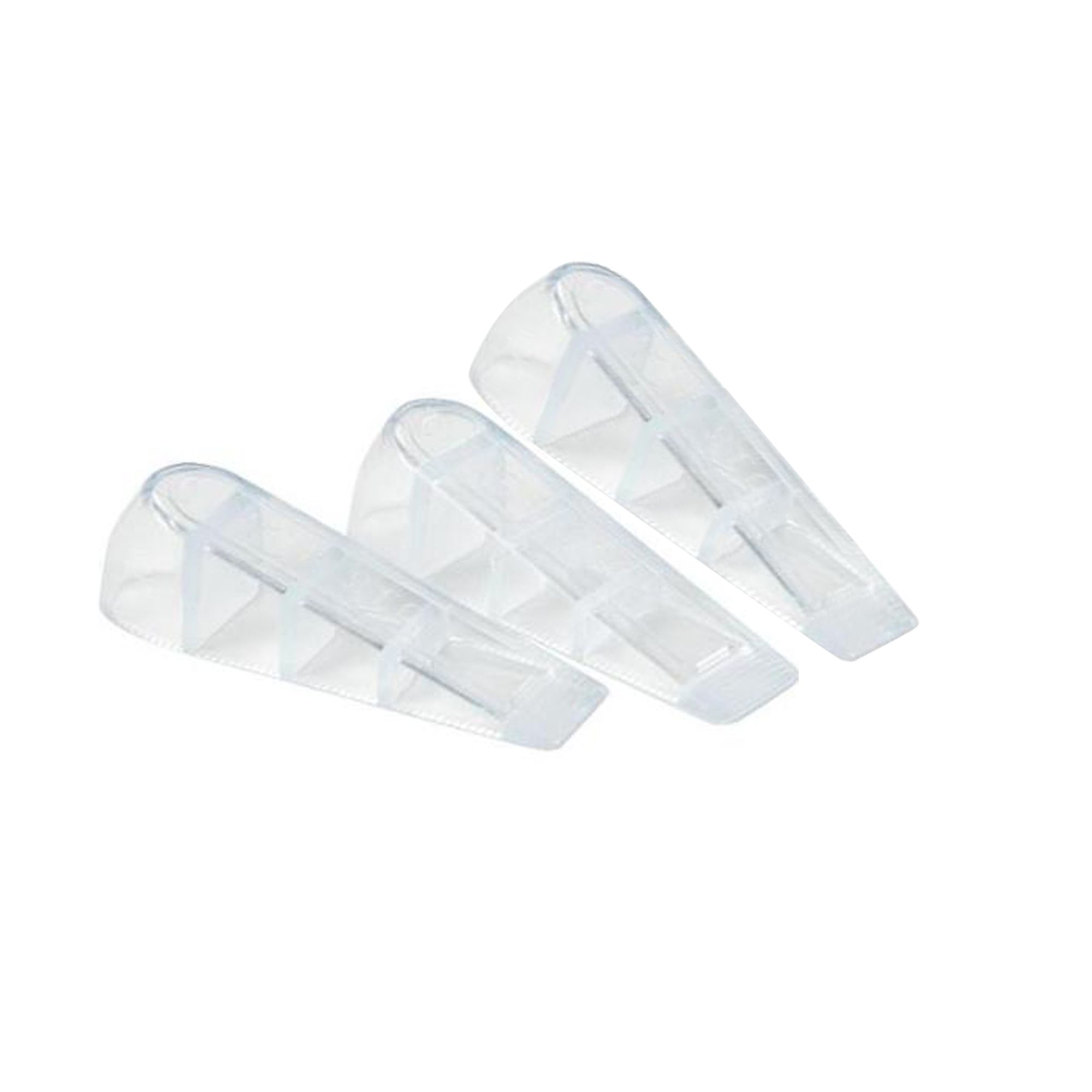 Clear Rubber Door wedge, Pack of 3