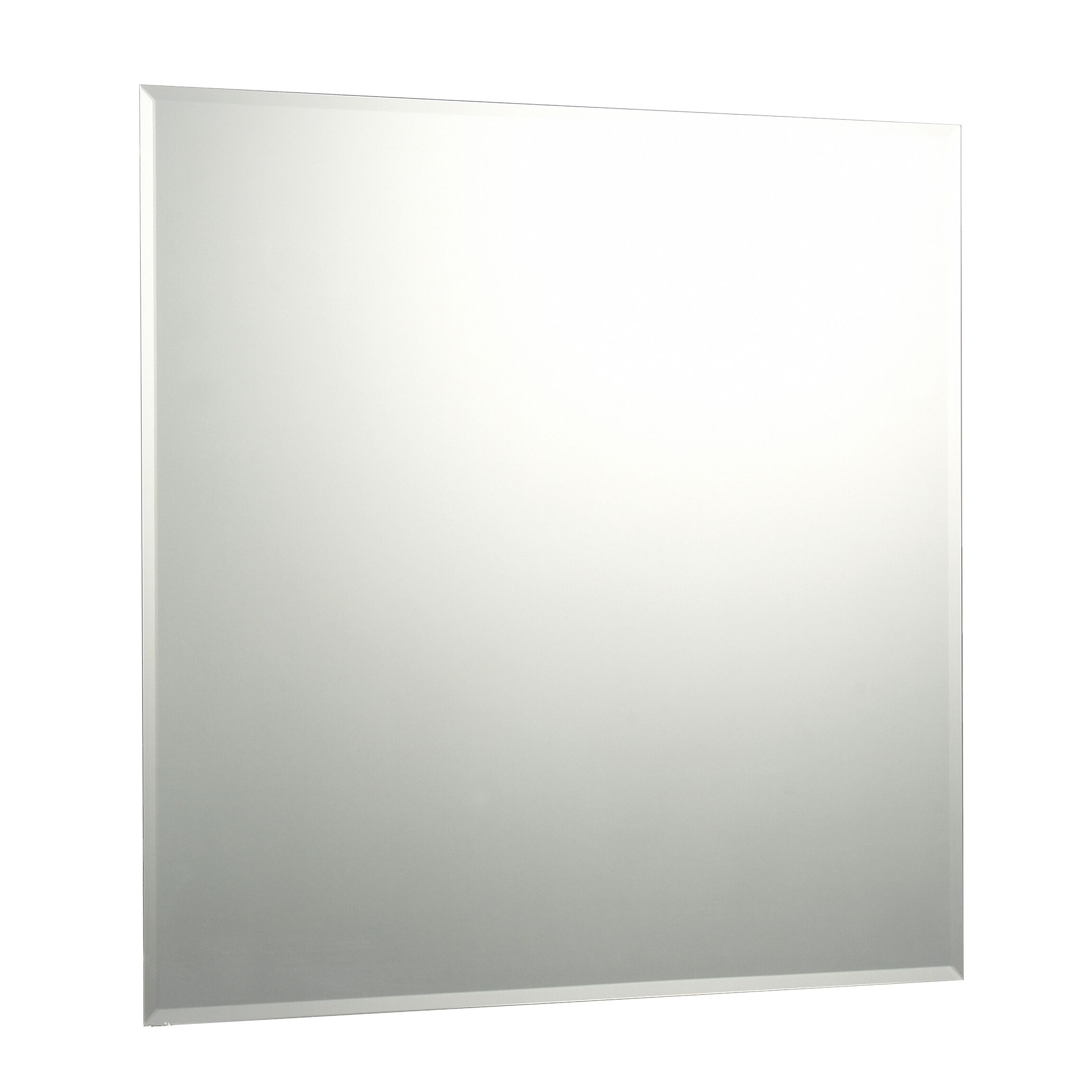 Clear Square Bevelled Frameless Mirror (H)60cm (W)60cm | DIY at B&Q