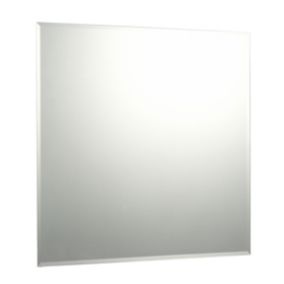Clear Square Bevelled Frameless Mirror (H)60cm (W)60cm