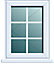 Clear White uPVC Left-handed Window, (H)820mm (W)620mm