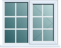 Clear White uPVC Right-handed Window, (H)1120mm (W)1190mm