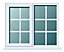 Clear White uPVC Right-handed Window, (H)970mm (W)1190mm