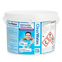 Clearwater Pool & spa Chlorine tablets 0.25kg, Pack of 250