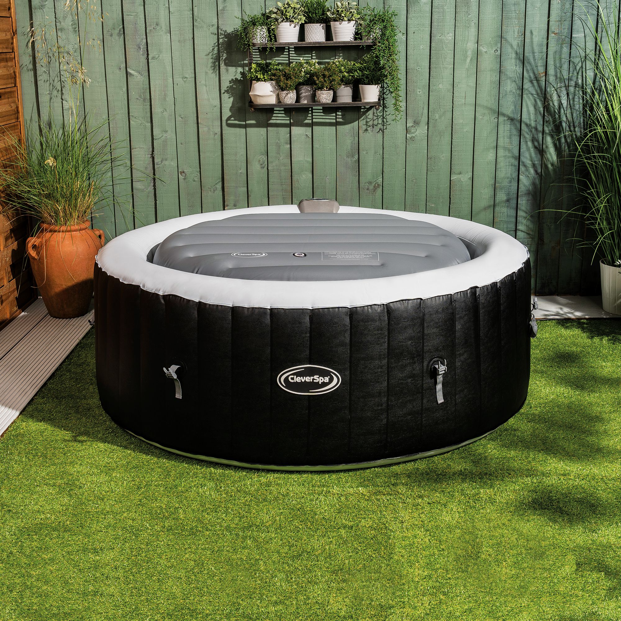 CleverSpa Grey Circular Hot tub Cover support