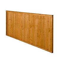 Closeboard Dip treated 3ft Wooden Fence panel (W)1.83m (H)0.91m, Pack of 4