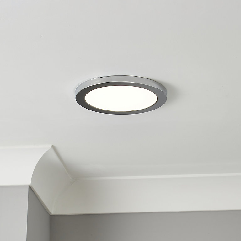 Cloud Chrome Effect Bathroom Ceiling Light Diy At B Q - Bathroom Ceiling Light Fixtures How To Change Bulb