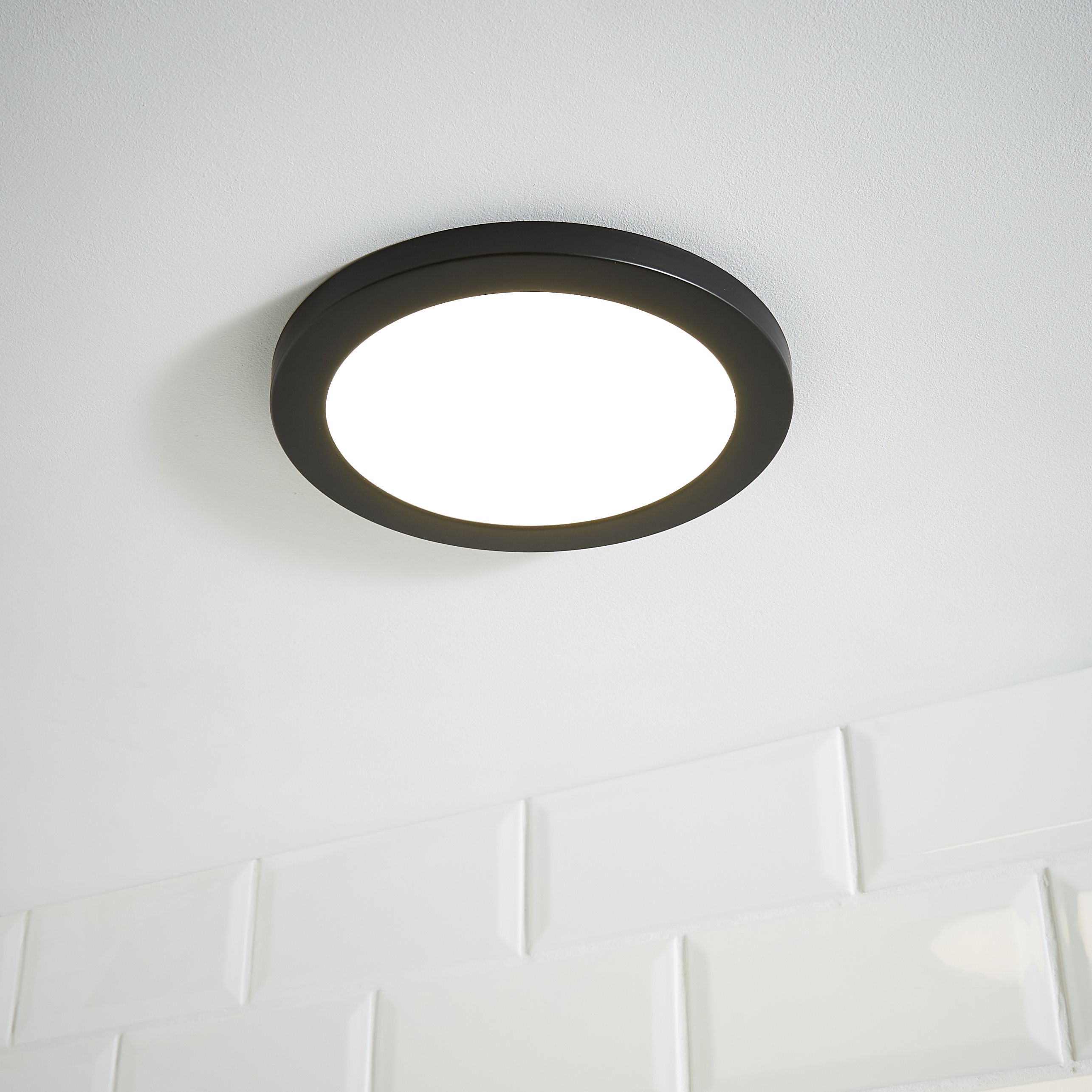 Cloud Matt Black Ceiling light | DIY at B&Q