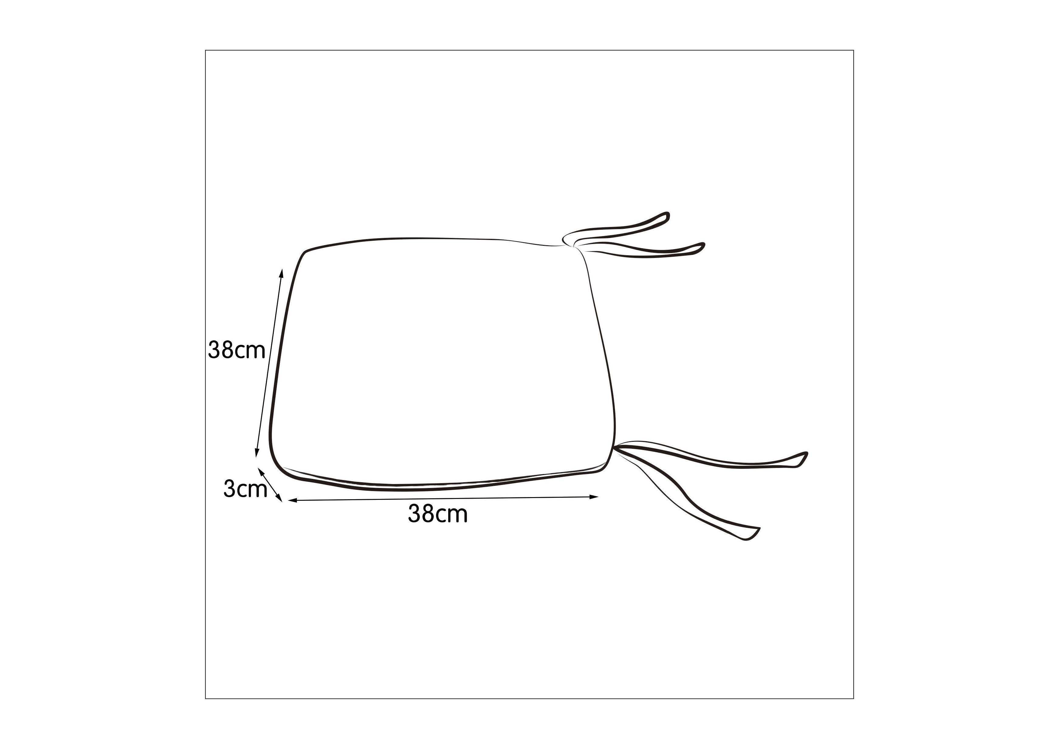 Coco Jade Square Seat pad (L)38cm x (W)38cm