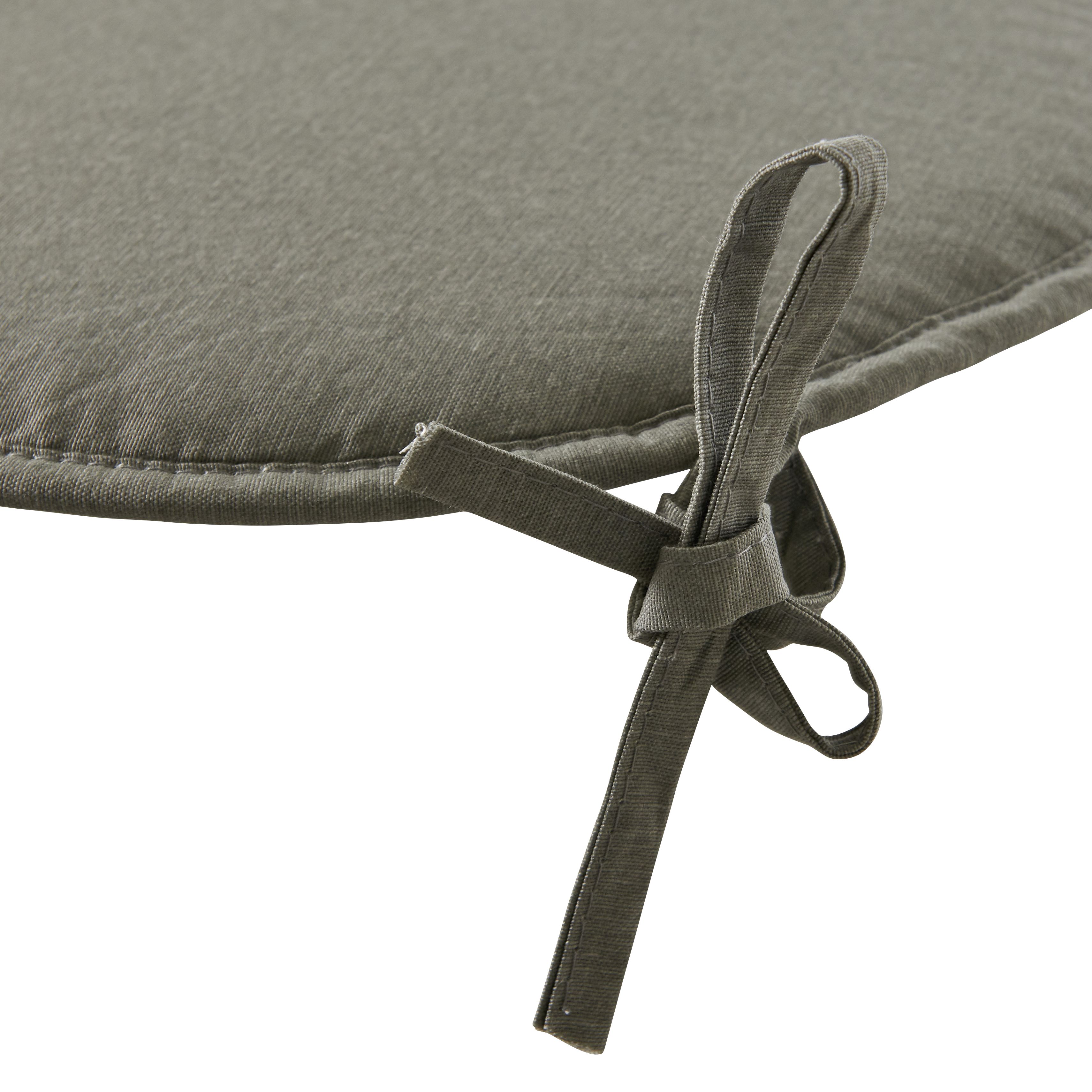 Cocos Griffin grey Plain Round Seat pad (W)38cm