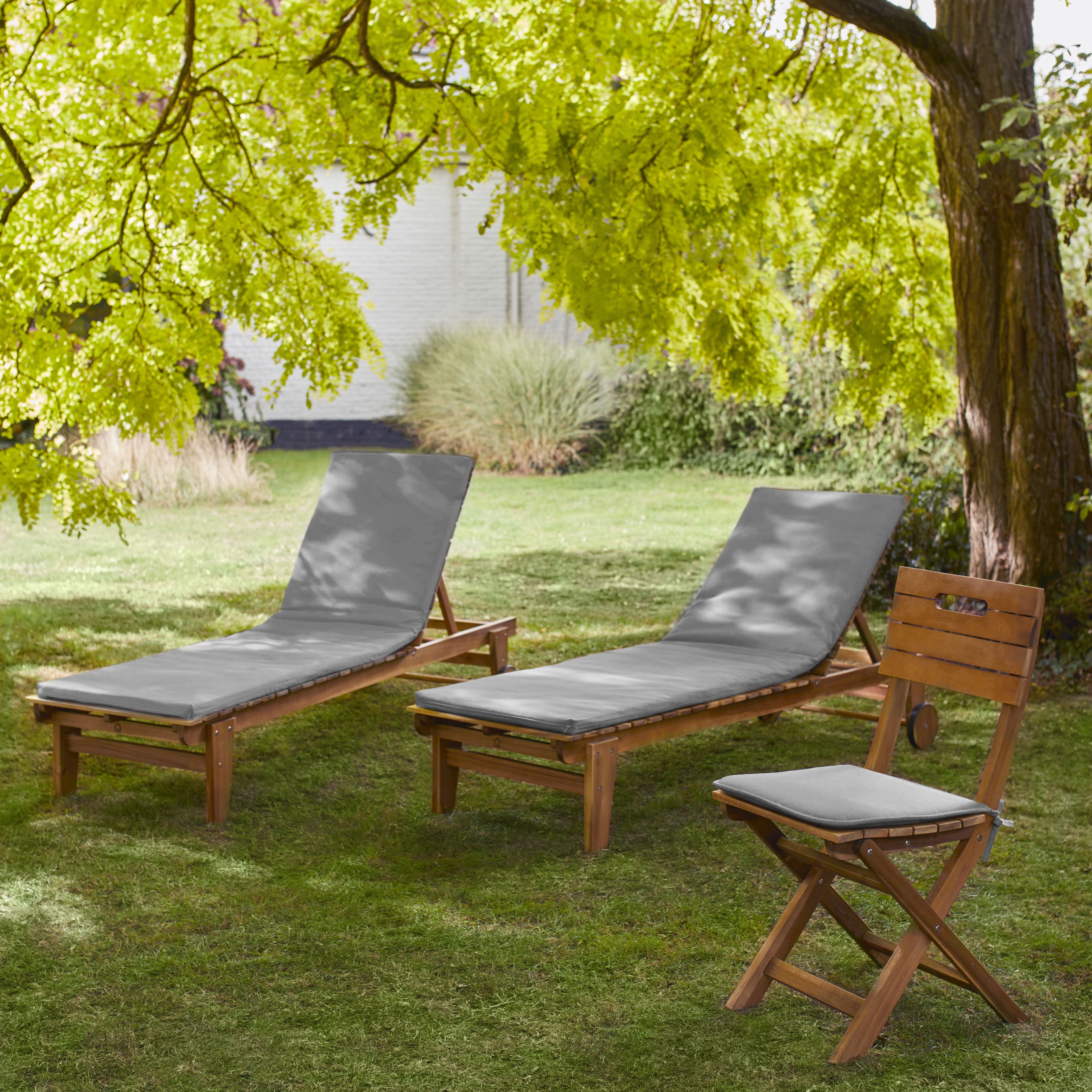 Cocos Griffin grey Sunlounger cushion L 185cm