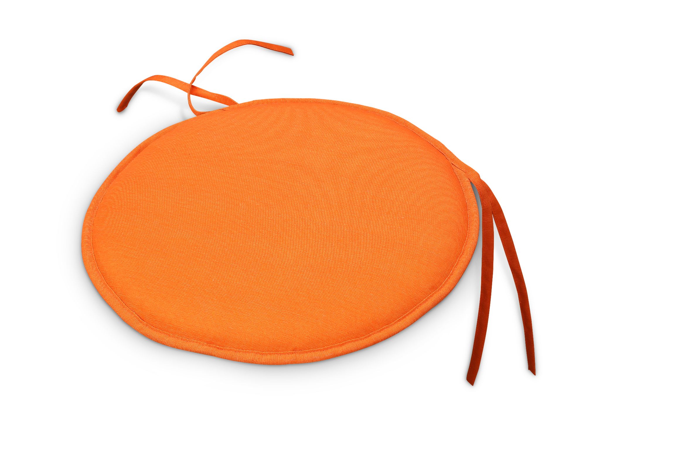 Cocos Mandarin orange Plain Round Seat pad (W)38cm