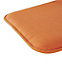 Cocos Mandarin orange Plain Seat pad (L)38cm x (W)38cm