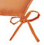 Cocos Mandarin orange Plain Seat pad (L)38cm x (W)38cm