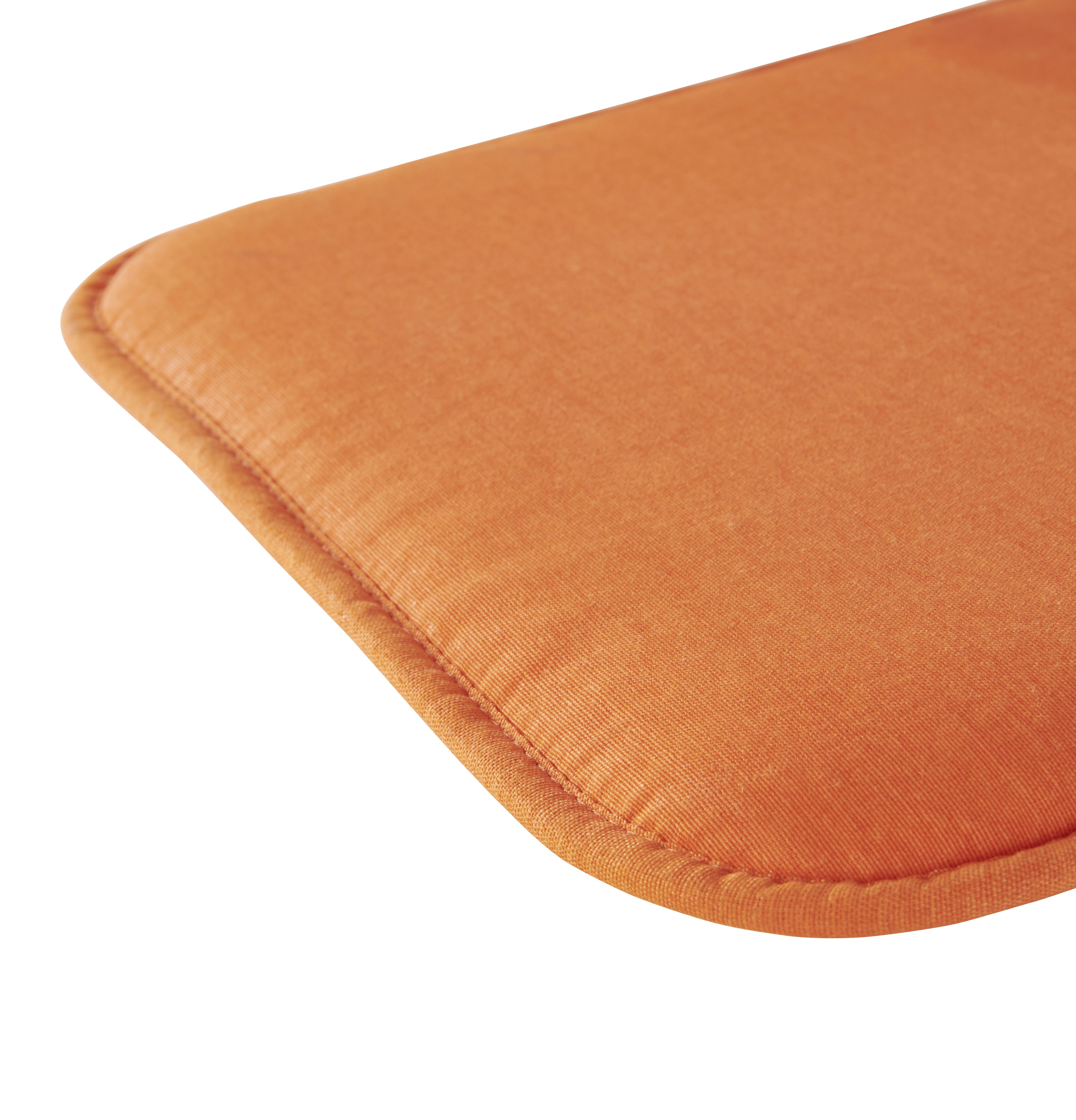 Cocos Mandarin orange Plain Square Seat pad (L)38cm x (W)38cm