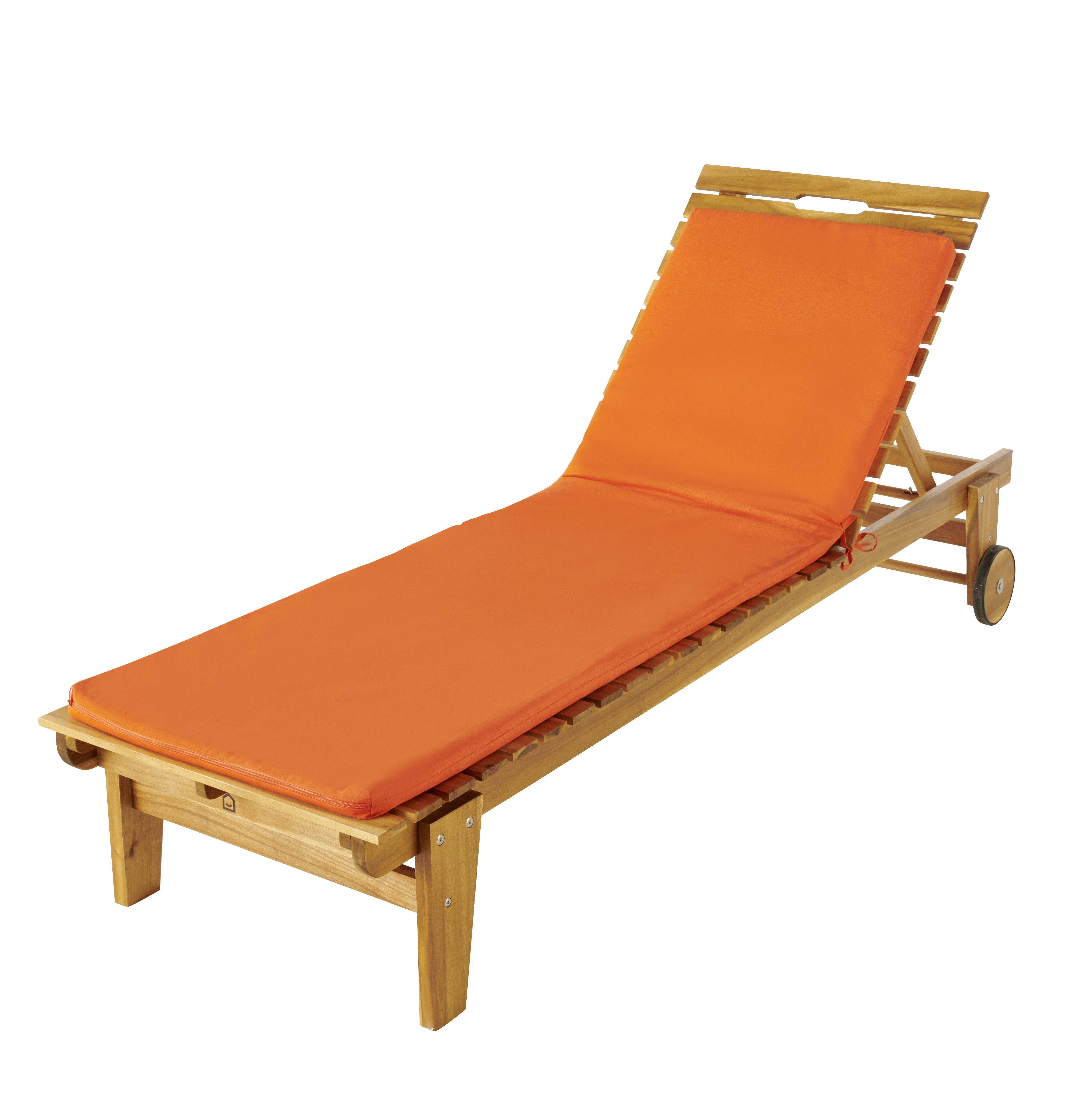 Cocos Mandarin orange Sunlounger cushion (L)185cm