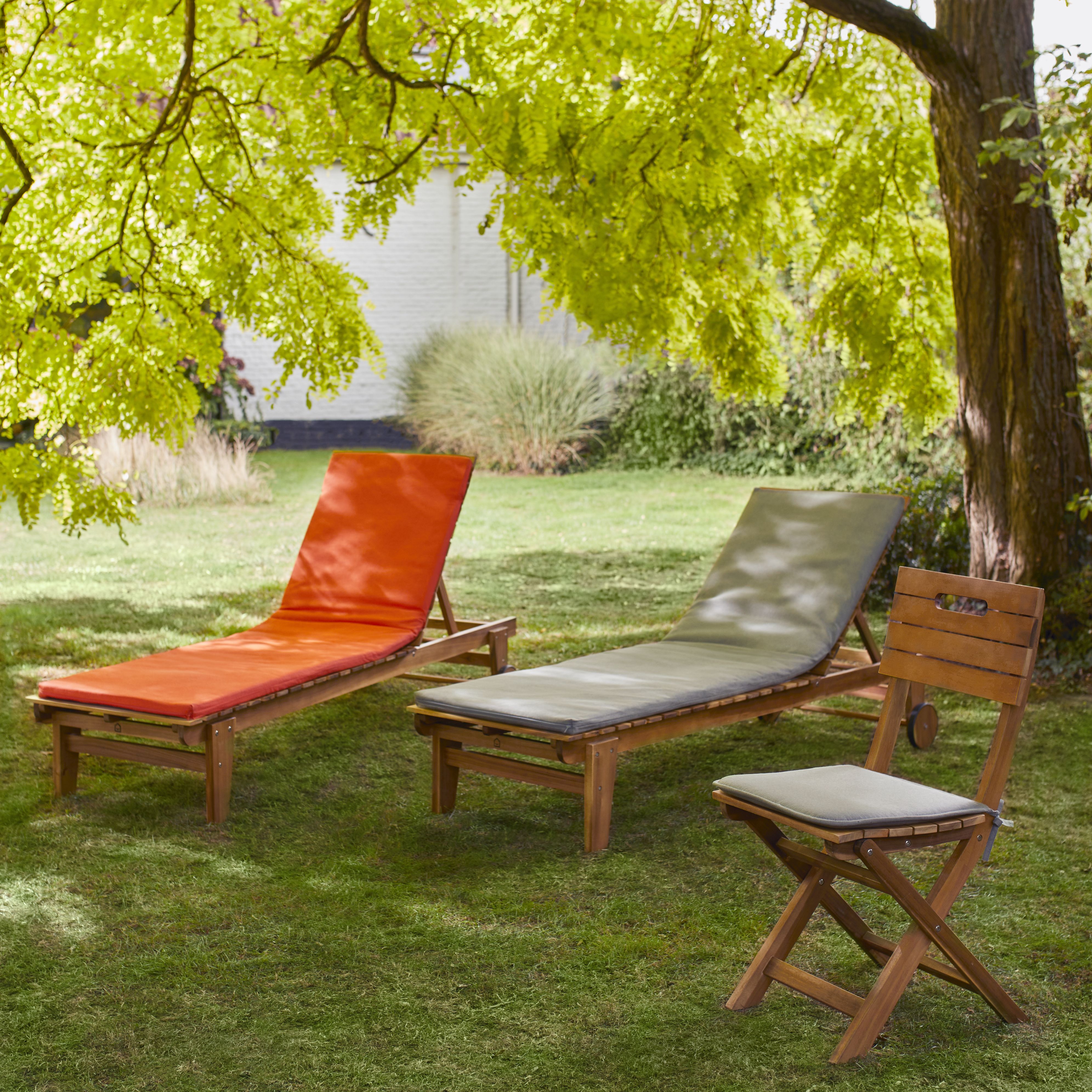 Cocos Mandarin orange Sunlounger cushion (L)185cm