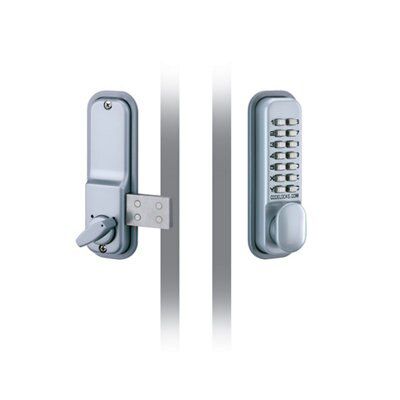 Codelocks Grey Powder-coated Zinc alloy 4 digit Push-button lock
