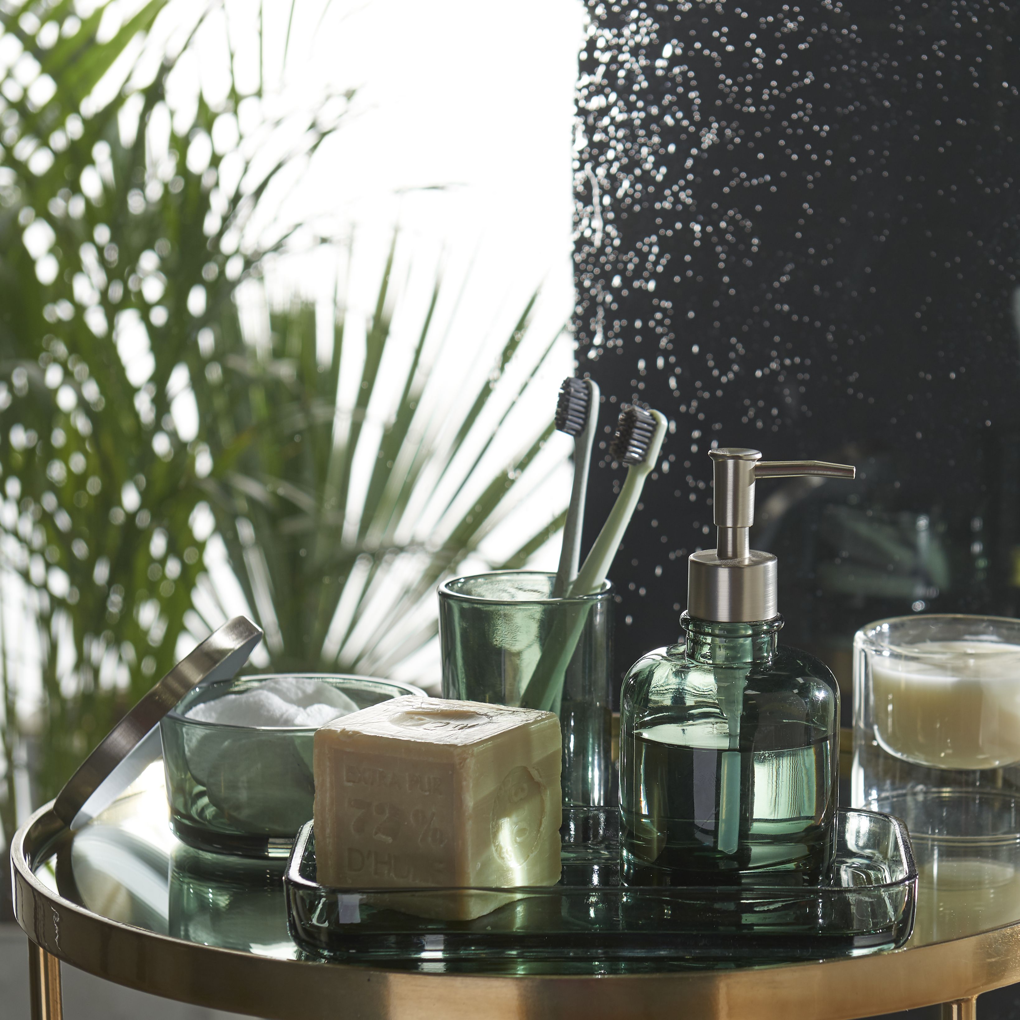 Cokun Tanera Gloss Green Glass Tumbler