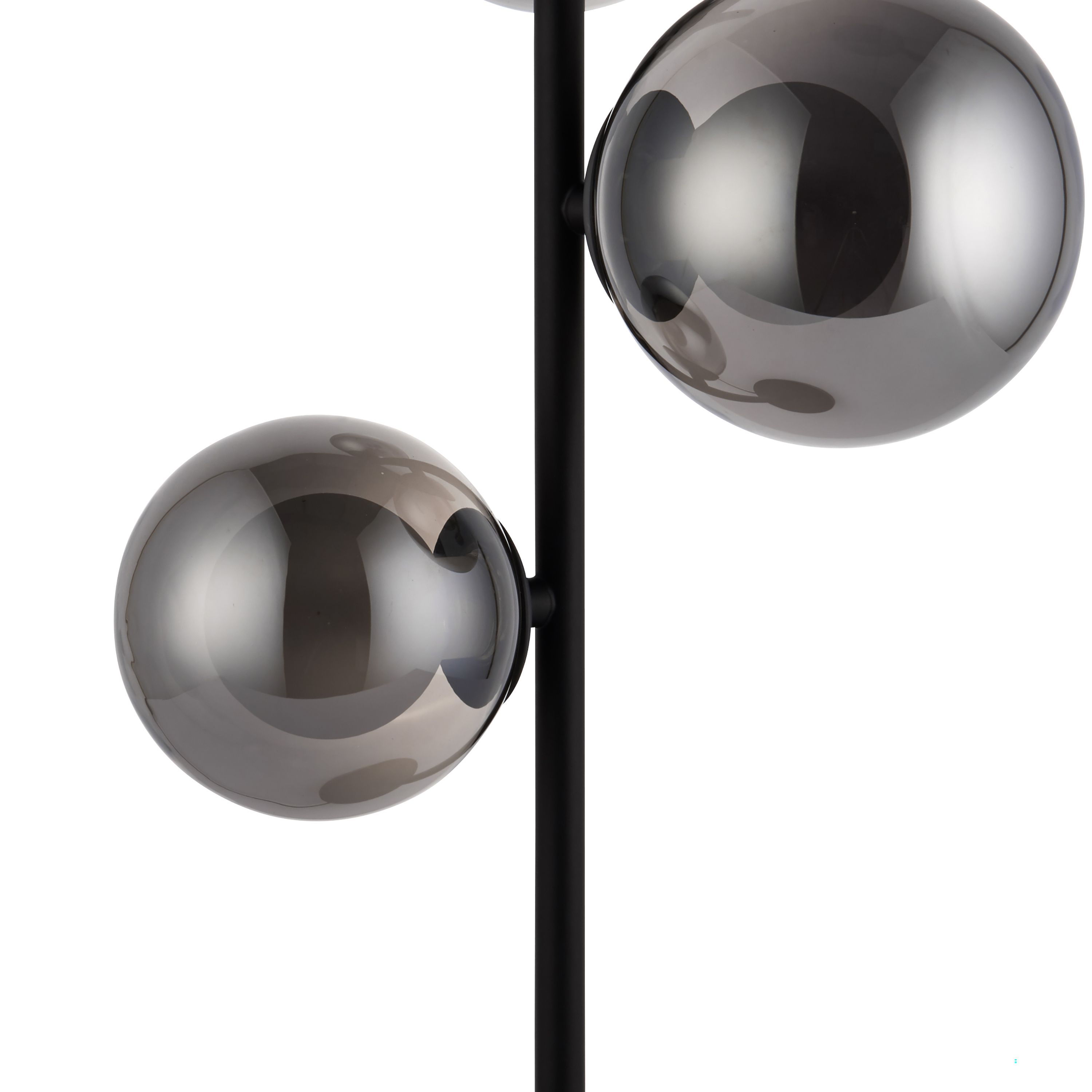 Cole Bubble Matt Black Smoke tinted effect Spherical Table lamp