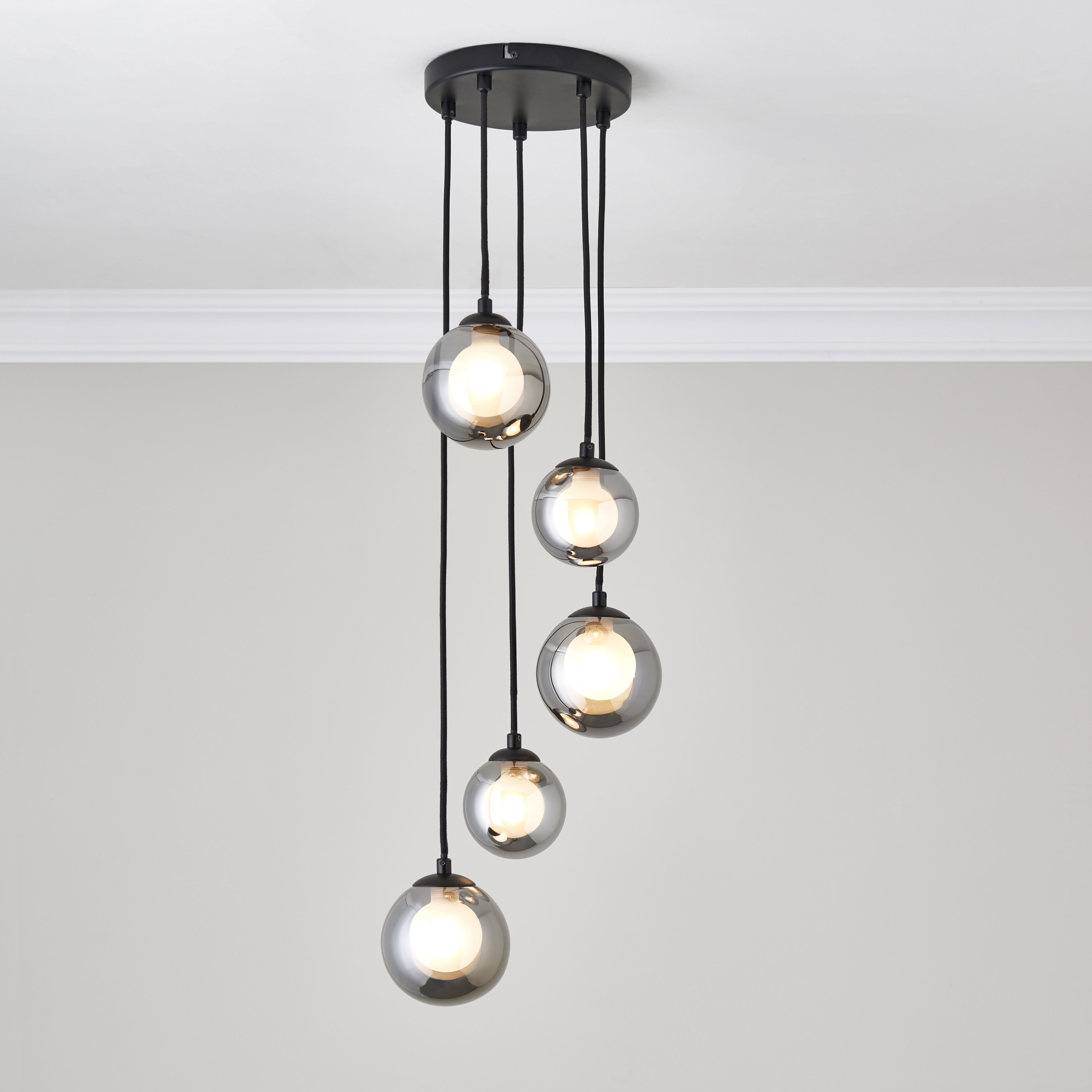 Black chandelier on sale light b&q