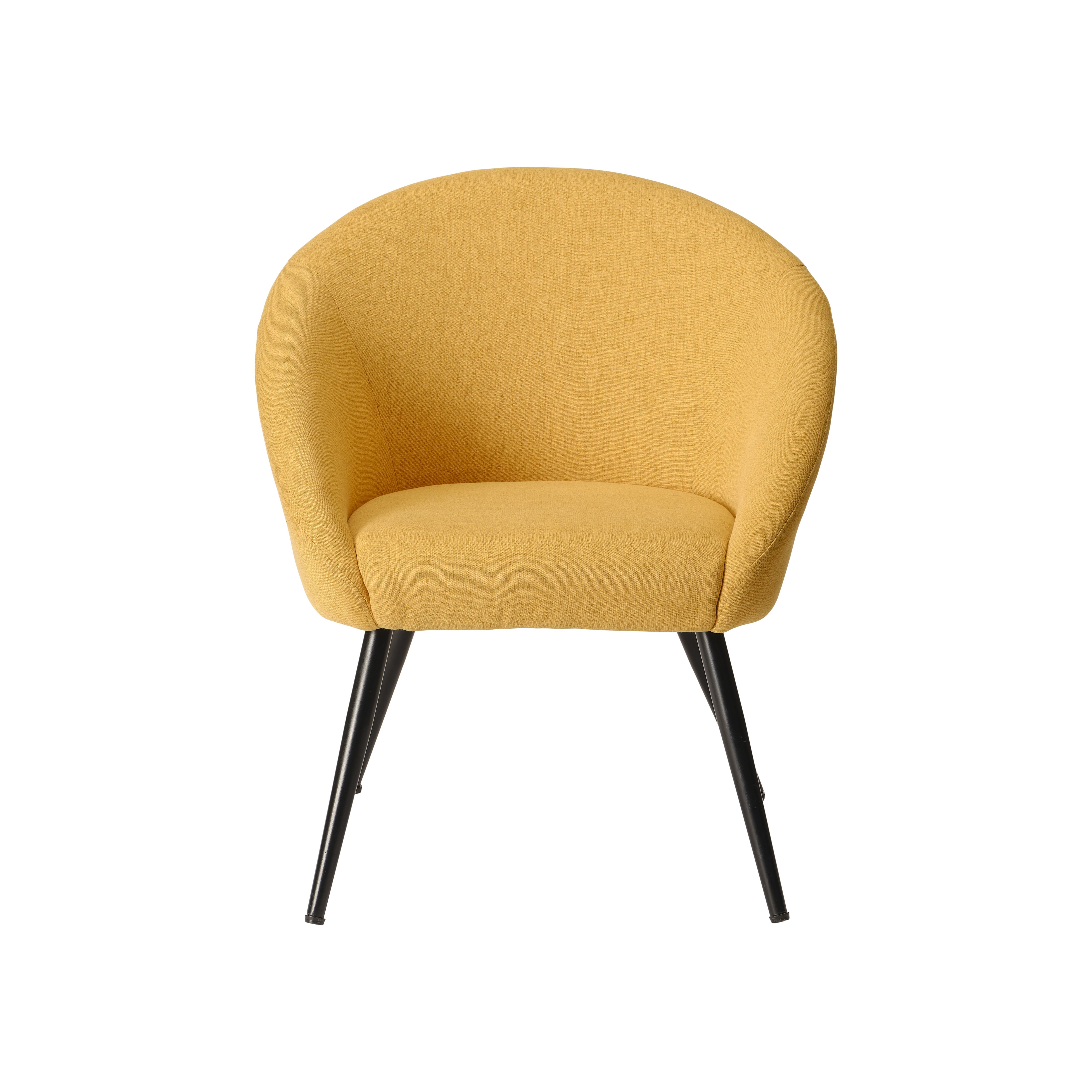 Colenso Yellow Linen effect Relaxer chair (H)845mm (W)730mm (D)665mm