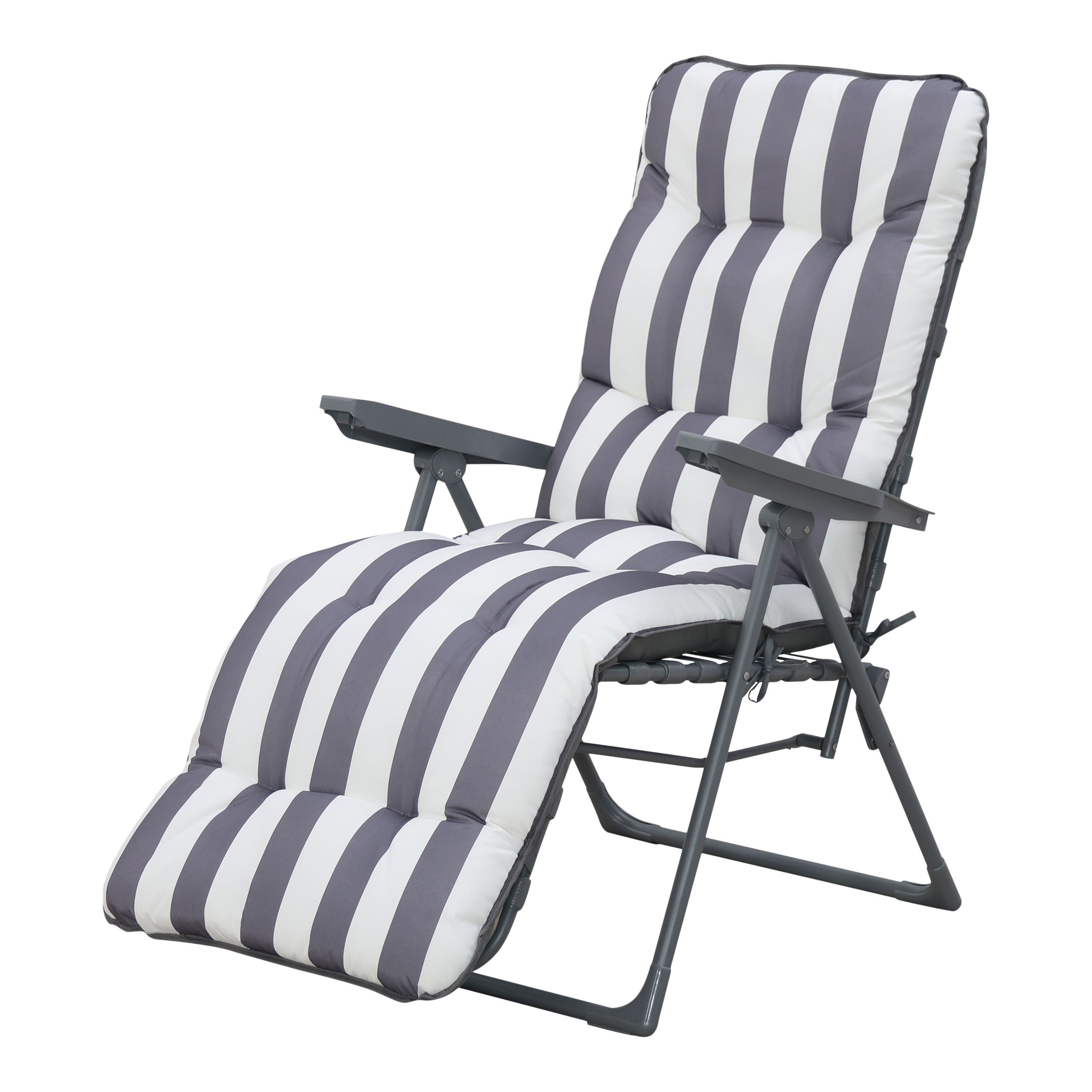 Chair Mat Grey Sun Loungers B&q Colorado Grey Metal Sun Lounger