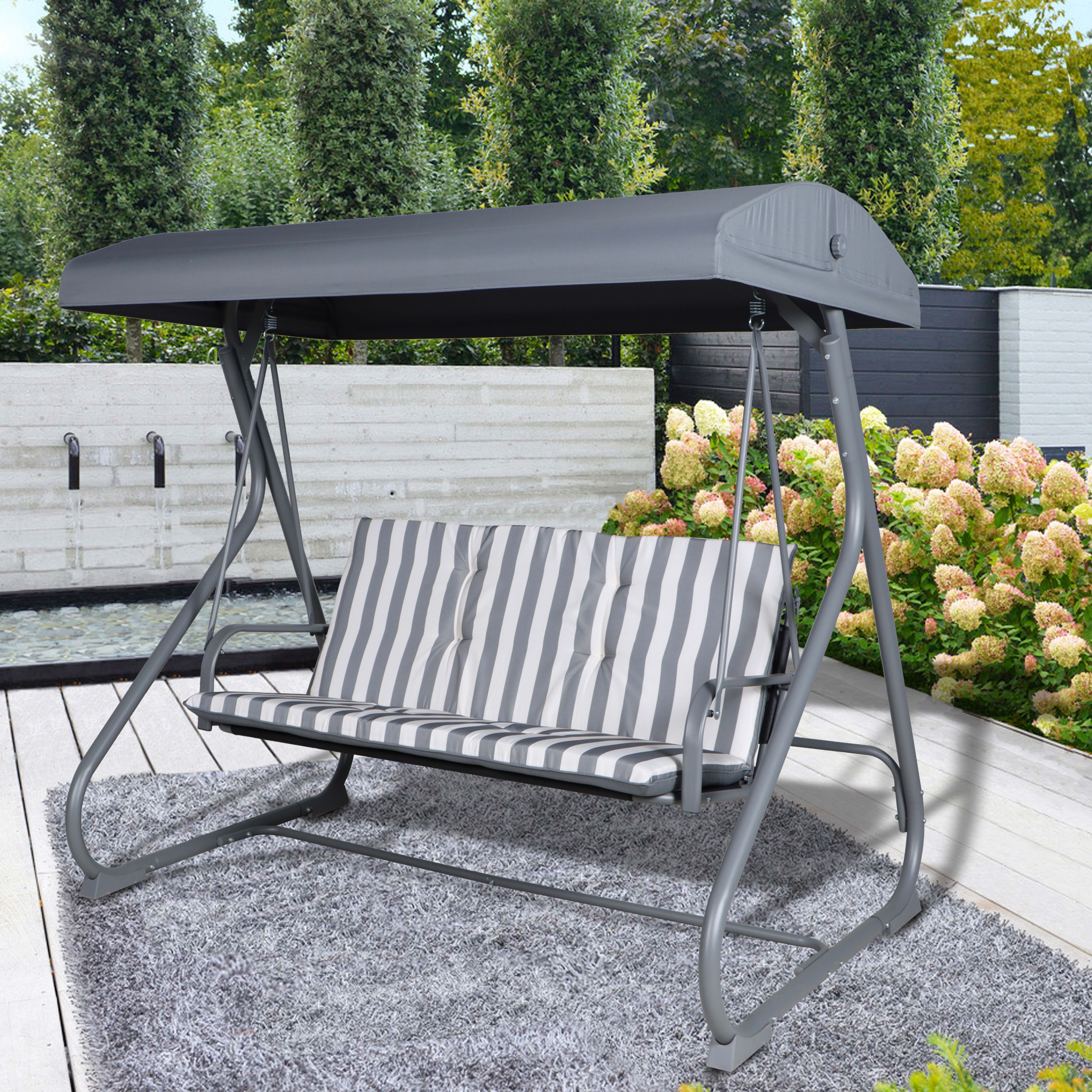 Colorado Steel Grey 2 seater Swing bench