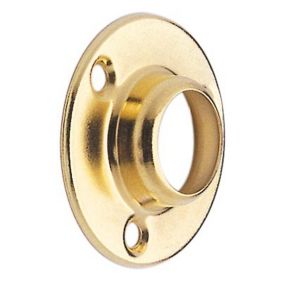 Colorail Brass effect Steel Rail centre socket (Dia)19mm, Pack of 2